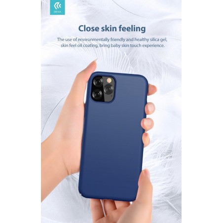 Cover in Silicone e protezione camera per iPhone 11 Pro Blu