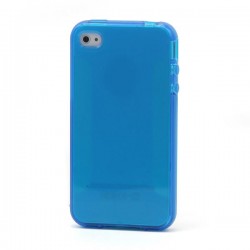 Blue TPU JELLY plastica trasparente  for iphone 4/4s 1.5MM