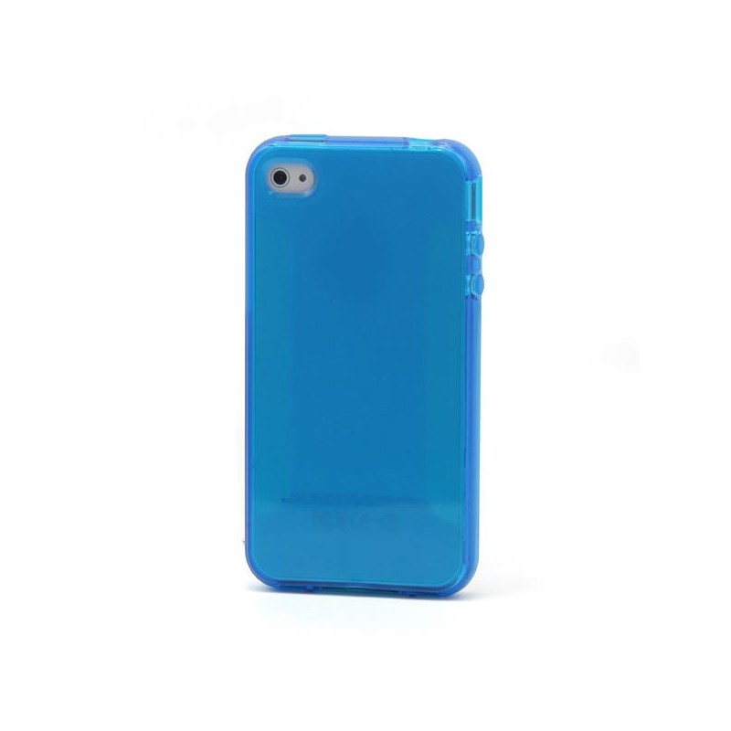 Blue TPU JELLY plastica trasparente  for iphone 4/4s 1.5MM