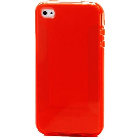 Red  TPU JELLY plastica trasparente for iphone 4/4s 1.5MM