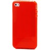 Red  TPU JELLY plastica trasparente for iphone 4/4s 1.5MM