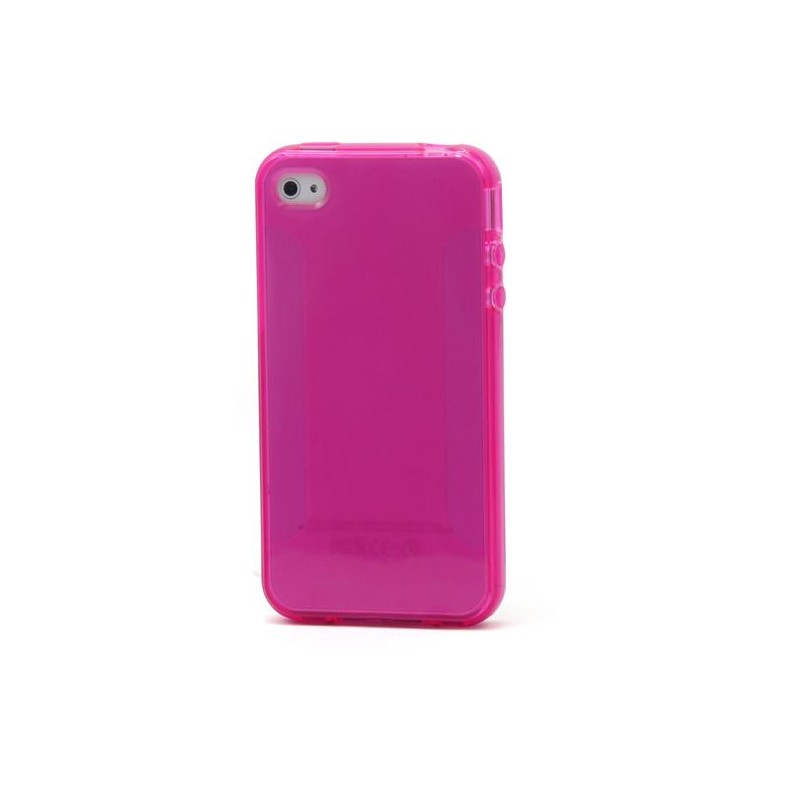 Pink TPU JELLY plastica trasparente for iphone 4/4s 1.5MM