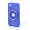 Blue camera silicon case for iphone 4/4s