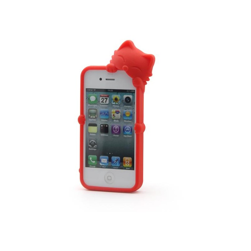 Rosso gato style silicone case for iphone 4/4s