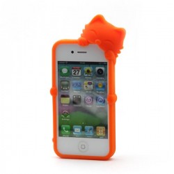 Arancione gato style silicone case for iphone 4/4s