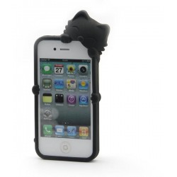 Nero gato style silicone case for iphone 4/4s