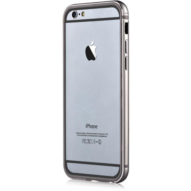 Cover Bumper Alluminio Per iPhone 6 e 6S Grigio