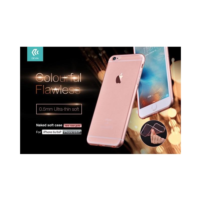 Cover TPU Slim 0.5 mm Morbida Per iPhone 6/6S Rosa