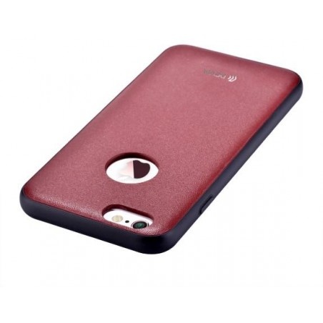 Cover in Vera Pelle Per iPhone 6/6S Con Vista Logo Bordeaux