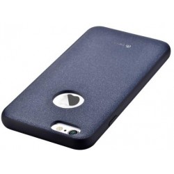 Cover in Vera Pelle Per iPhone 6/6S Con Vista Logo Royal Blu