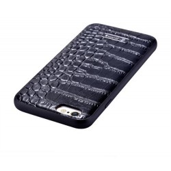 Custodia in Pelle trama coccodrillo iPhone 6S/6 Nera