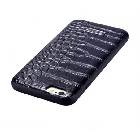 Custodia in Pelle trama coccodrillo iPhone 6S/6 Nera