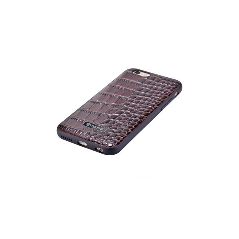 Custodia in Pelle trama coccodrillo iPhone 6S/6 Marrone