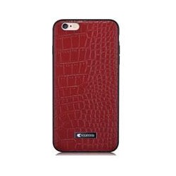 Custodia in Pelle trama coccodrillo iPhone 6S/6 Bordeaux