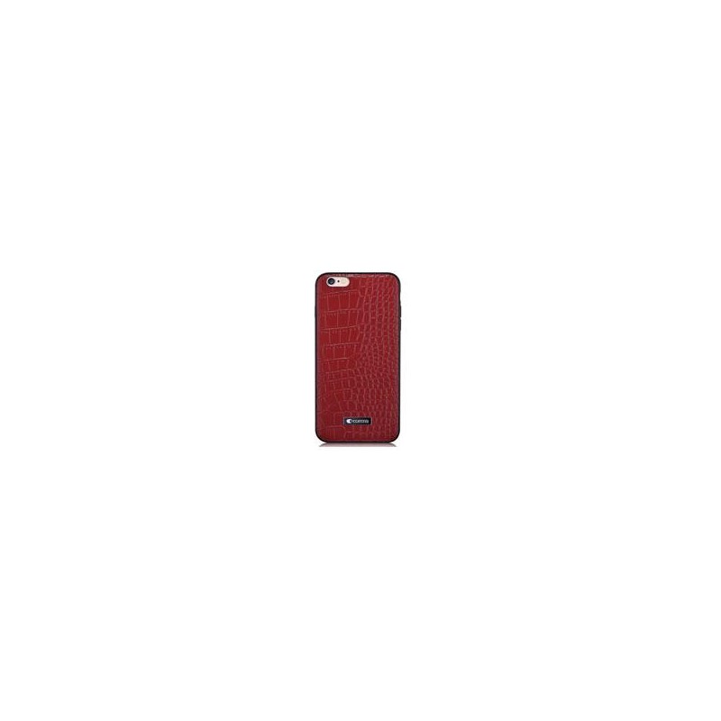 Custodia in Pelle trama coccodrillo iPhone 6S/6 Bordeaux