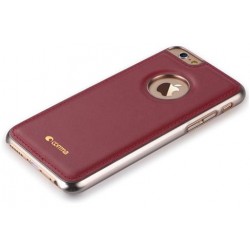 Custodia in Pelle Vista Logo per iPhone 6S/6 Bordeaux