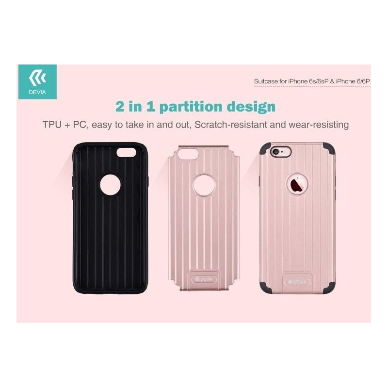 Cover Alta Protezione Suitcase per iPhone 6/6S Champagne