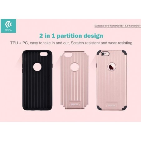 Cover Alta Protezione Suitcase per iPhone 6/6S Champagne