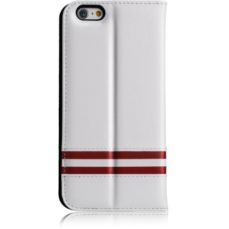 Cover a Libro in Pelle Italiana Bally per iPhone 6/6S Bianca