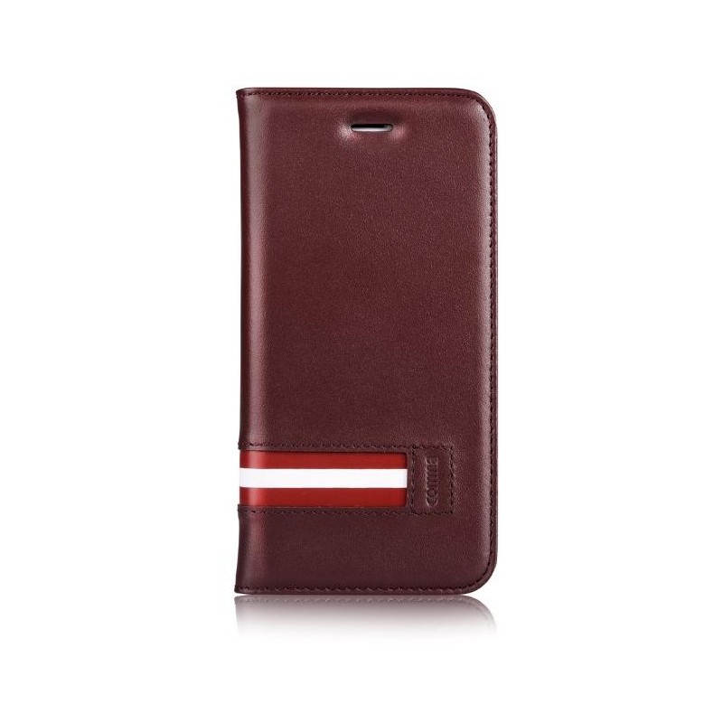 Cover a Libro in Pelle Italiana Bally per iPhone 6/6S Brown