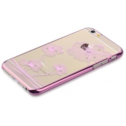 Custodia con Swarovski per iPhone 6/6S Crystal Flora Pink