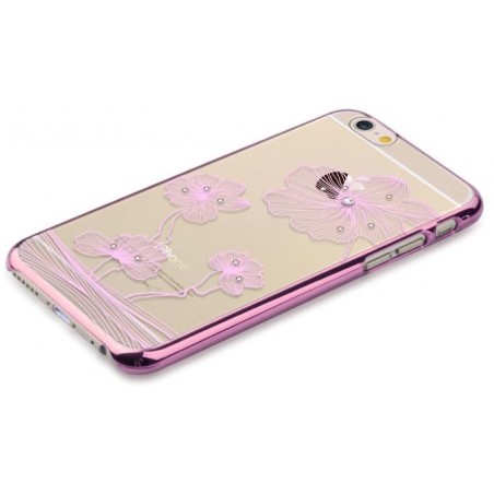 Custodia con Swarovski per iPhone 6/6S Crystal Flora Pink