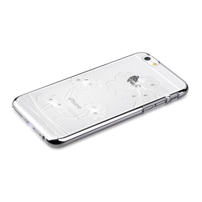 Custodia con Swarovski per iPhone 6/6S Crystal Flora Silver