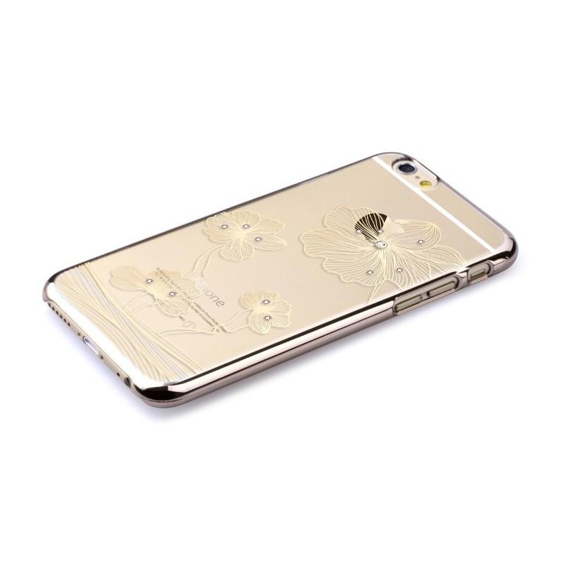 Custodia con Swarovski per iPhone 6/6S Crystal Flora Gold