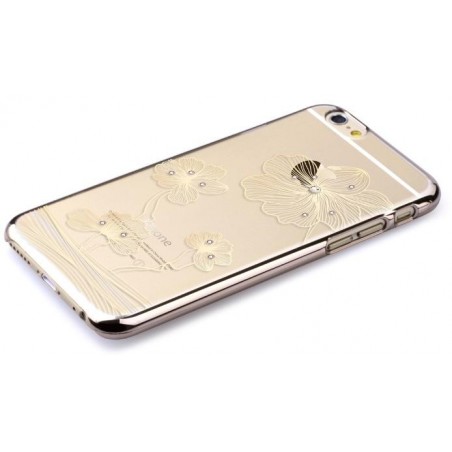 Custodia con Swarovski per iPhone 6/6S Crystal Flora Gold