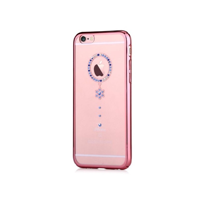 Custodia Swarovski per iPhone 6/6S Crystal Camelia Blu RG