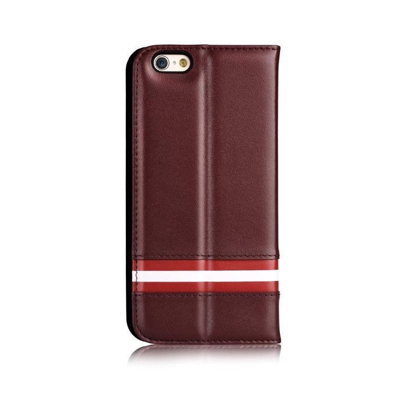 Cover a Libro in Pelle Italiana Bally iPhone 6/6S Plus Brown