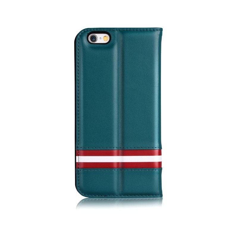 Cover a Libro in Pelle Italiana Bally iPhone 6/6S Plus Blu