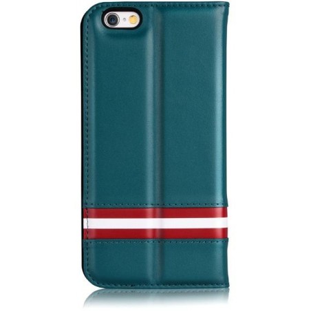 Cover a Libro in Pelle Italiana Bally iPhone 6/6S Plus Blu