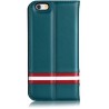 Cover a Libro in Pelle Italiana Bally iPhone 6/6S Plus Blu