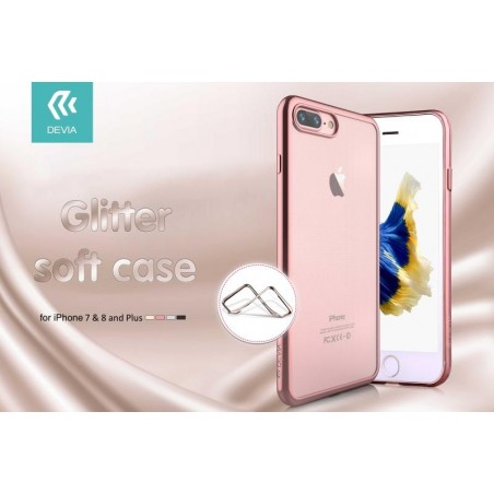 Cover Devia Glitter Soft per iPhone 7 & 8 Rose Gold