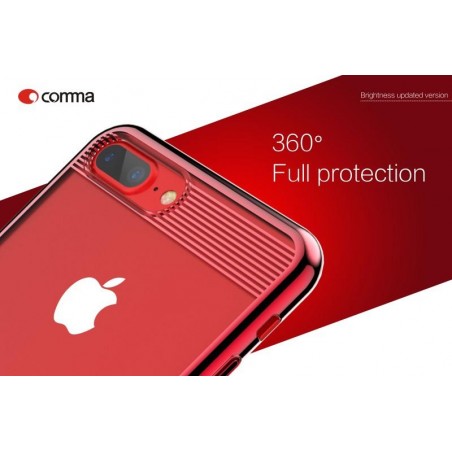 Cover Alta Protezione Brightness per iPhone 7 Rossa 