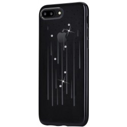 Cover Soft Meteor Crystals from Swarovski iPhone 7 Plus Nero