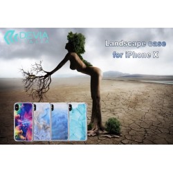 Cover Landscape serigrafata per iPhone X Blu