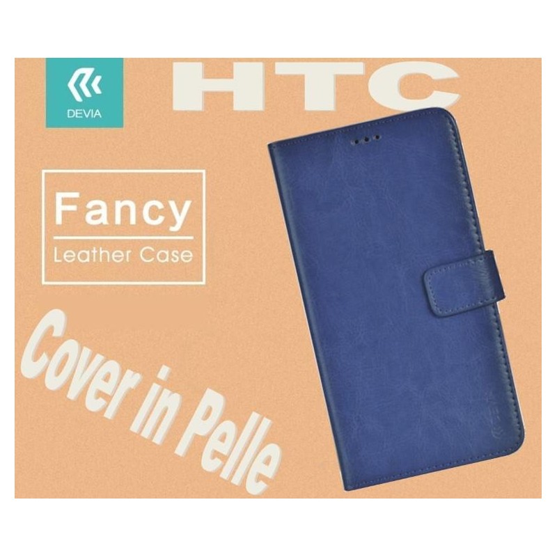 Custodia a Libro in Pelle Per HTC A9 Blu