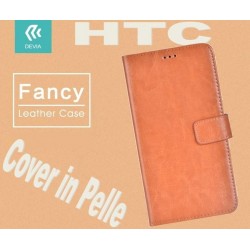 Custodia a Libro in Pelle Per HTC X9 Marrone