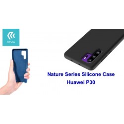 Cover Nature in Silicone per Huawei P30 flessibile Nera