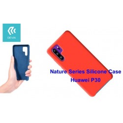 Cover Nature in Silicone per Huawei P30 flessibile Rossa