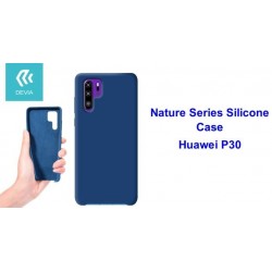 Cover Nature in Silicone per Huawei P30 flessibile Blu