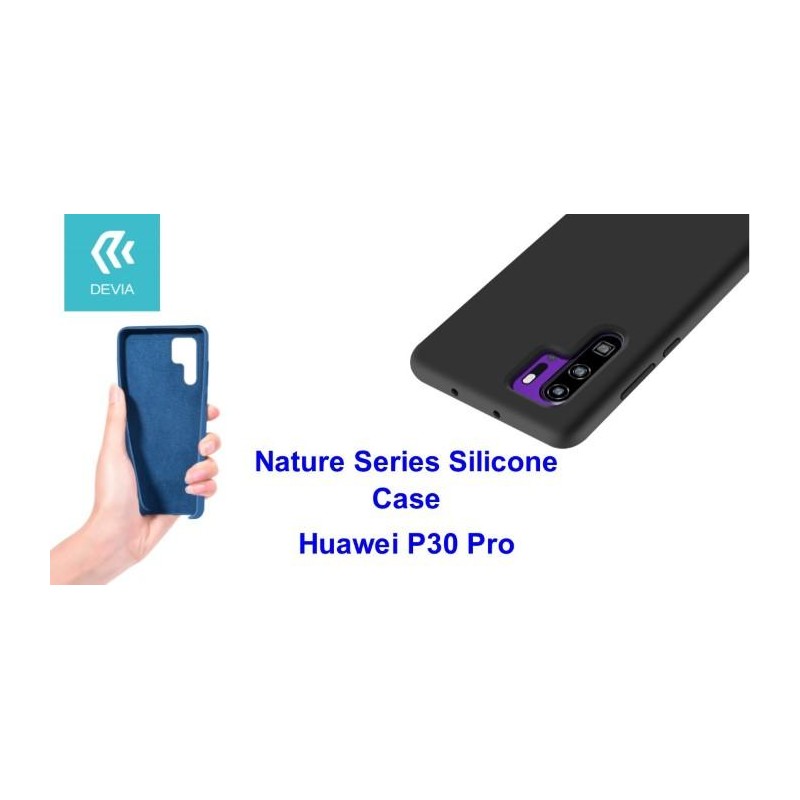 Cover Nature in Silicone per Huawei P30 Pro flessibile Nera