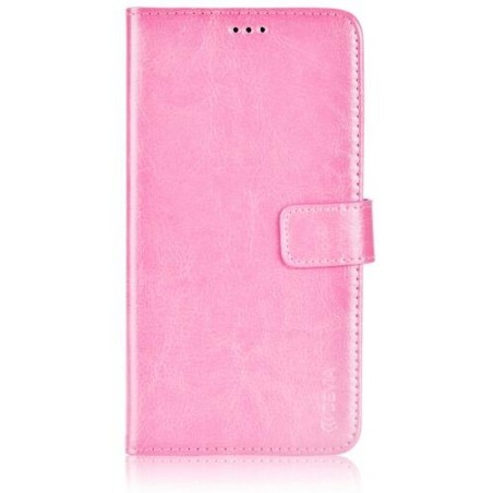 Custodia a Libro in Pelle Per Samsung Galaxy S6 Edge+ Rosa