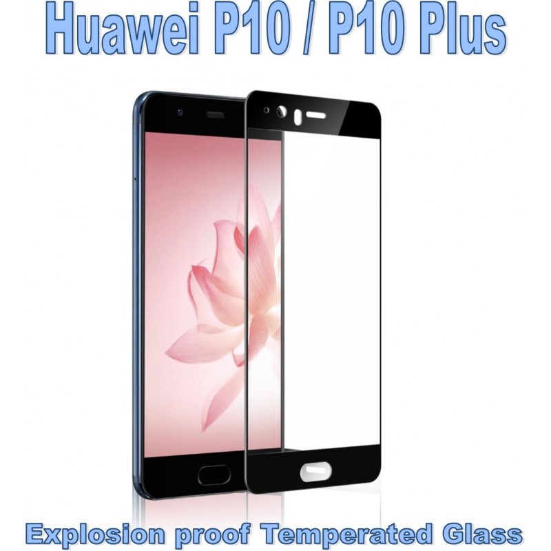 Pellicola Vetro Temperato Full per Huawei P10 Nera