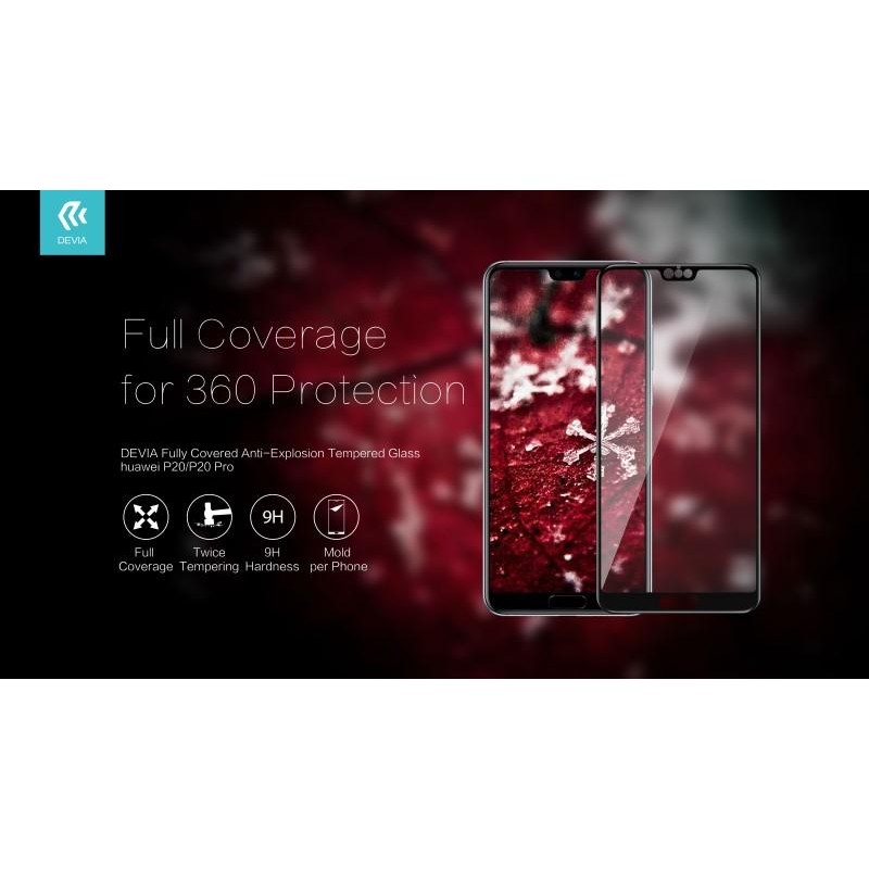 Protezione vetro temperato Full Silk Screen Huawei P20 Lite