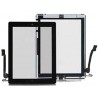 Touch Panel con Pulsante e adesivo per iPad 4 Nero AAA+