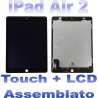 LCD + Touch Assemblato per iPad 2 Air Nero Grado AAA+