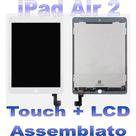 LCD + Touch Assemblato per iPad 2 Air Bianco Grado AAA+